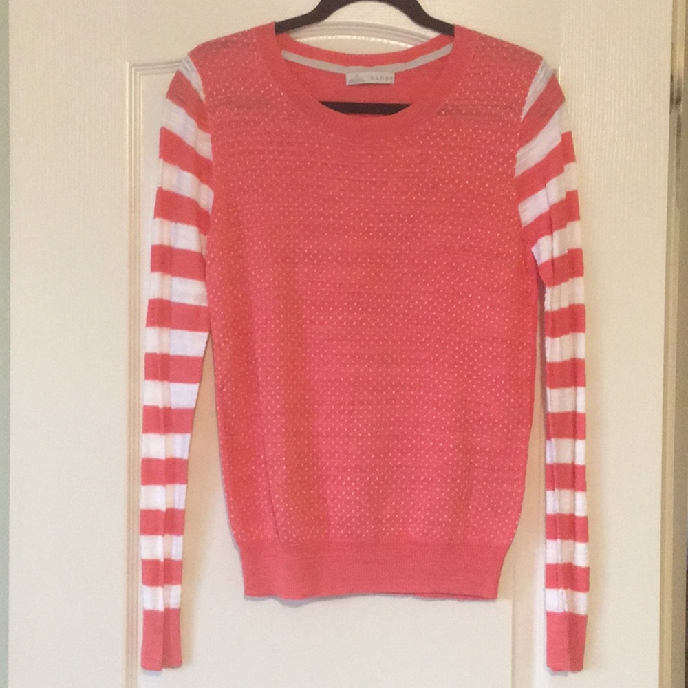 Pink and white Hinge sweater